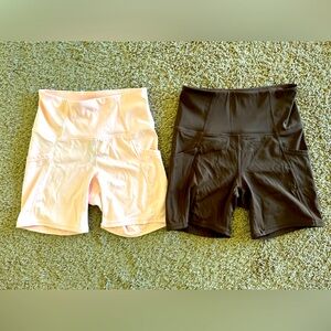 Cotton On Body Biker Shorts Bundle | Sizes: Small | Colors: Light Pink & Brown